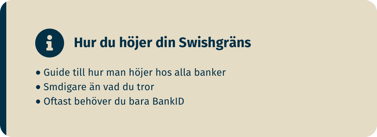 Guide hur man höjer sin swishgräns