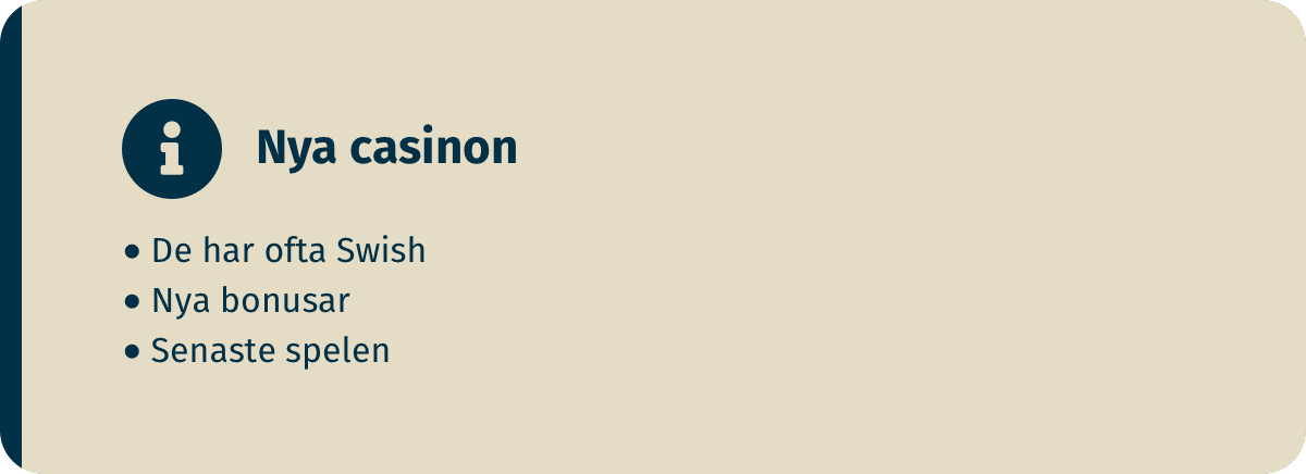 nya casinon med swish