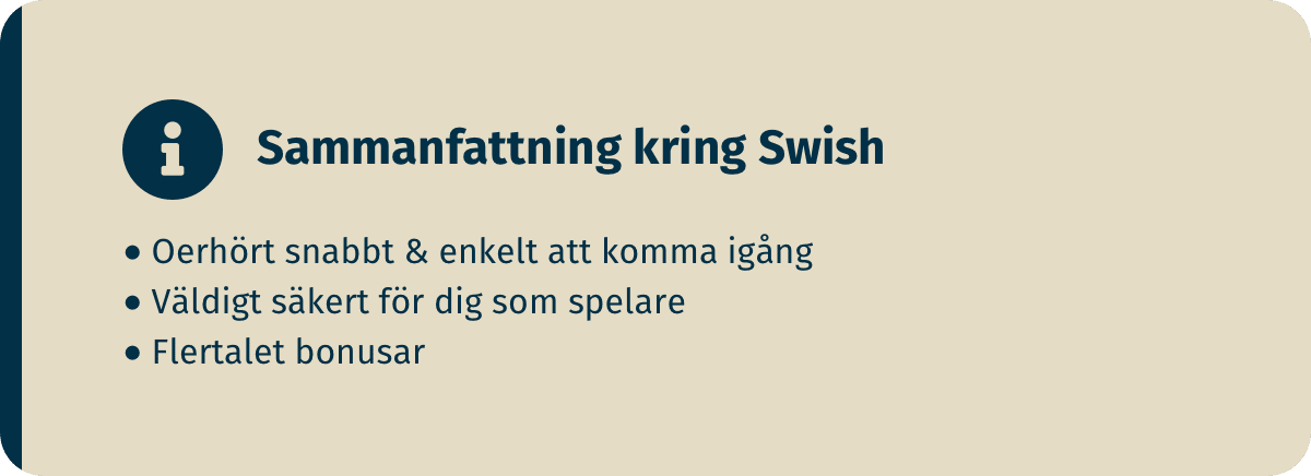 Sammanfattning kring casino med swish