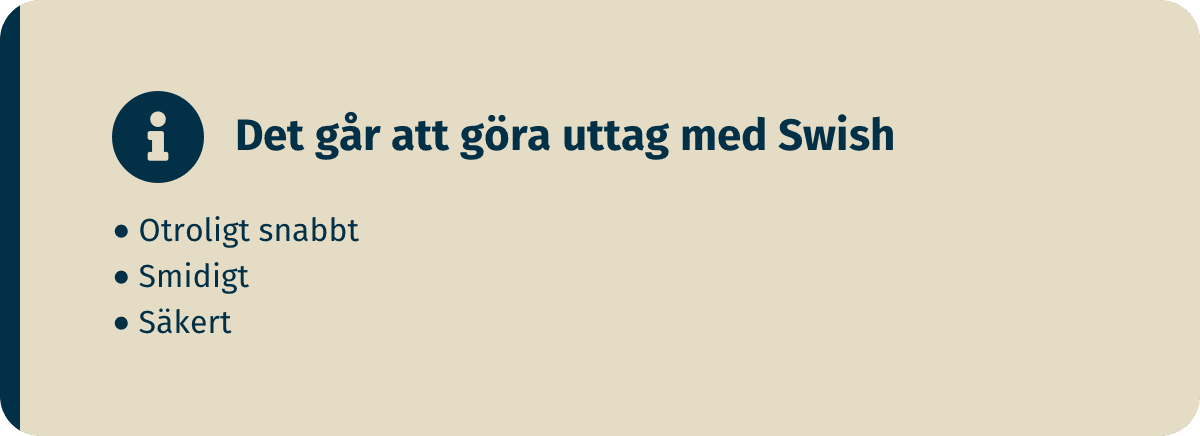 casino med swish uttag finns