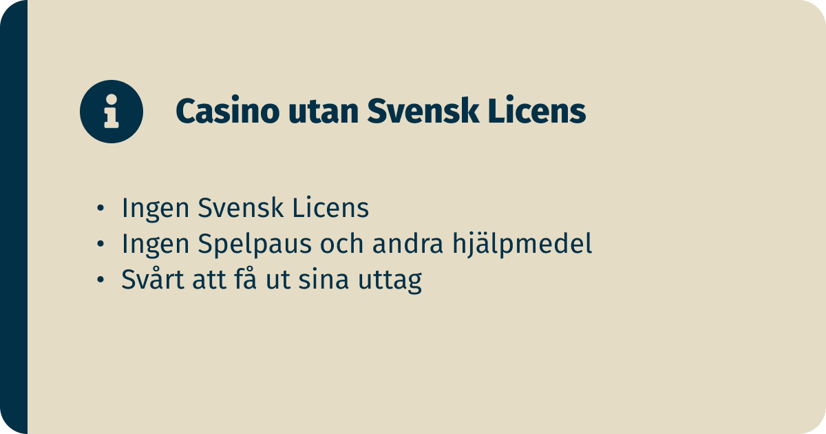 information om casino utan svensk licens