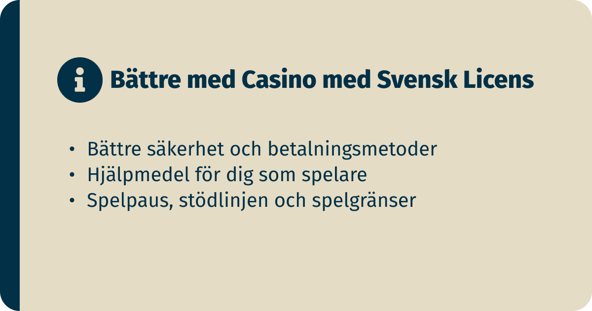 säkert att spela med svensk spellicens