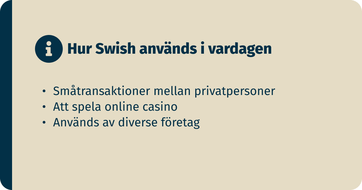 hur swish används i vardagen